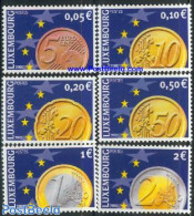 Luxemburg 2001 Euro 6v, Mint NH, History - Various - Europa Hang-on Issues - Money On Stamps - Nuovi