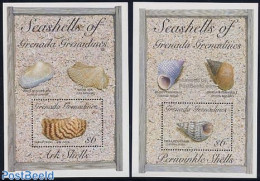 Grenada Grenadines 1993 Shells 2 S/s, Mint NH, Nature - Shells & Crustaceans - Mundo Aquatico