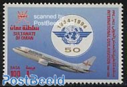 Oman 1994 ICAO 1v, Mint NH, Transport - Aircraft & Aviation - Vliegtuigen