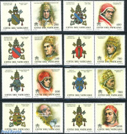 Vatican 1998 Popes 8v+tabs [:T], Mint NH, Religion - Pope - Religion - Unused Stamps