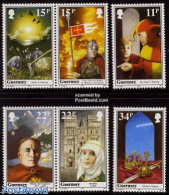 Guernsey 1987 William The Conqueror 6v (2x[:]+2x[]), Mint NH, History - Religion - History - Churches, Temples, Mosque.. - Iglesias Y Catedrales