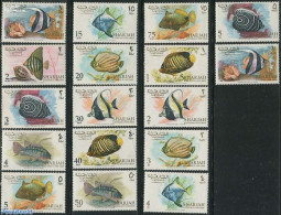 Khor Fakkan 1966 Definitives, Fish 17v, Mint NH, Nature - Fish - Peces