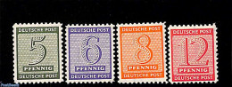Germany, DDR 1945 West-Sachsen, Definitives 4v, Mint NH - Unused Stamps