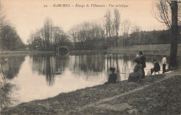 92 Garches étang étangs De Villeneuve Vue Artistique CPA Peche Pecheur à La Ligne - Garches