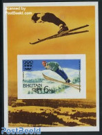 Bhutan 1976 Winter Olympic Games S/s Imperforated, Mint NH, Sport - Olympic Winter Games - Skiing - Skisport