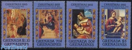 Grenada Grenadines 1985 Christmas 4v, Mint NH, Religion - Christmas - Art - Paintings - Noël