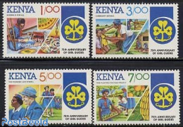 Kenia 1985 Girl Guides 4v, Mint NH, Sport - Scouting - Other & Unclassified