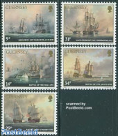 Guernsey 1986 Uniforms 4v, Mint NH, Transport - Ships And Boats - Art - Paintings - Bateaux