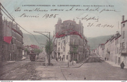 France CLERMONT FERRAND - Avenues De Bordeaux Et De Rayot 1905 Tram - Strassenbahnen