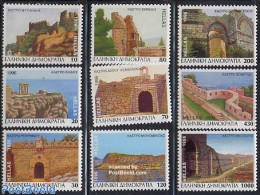 Greece 1996 Definitives, Castles 9v, Mint NH, Art - Castles & Fortifications - Neufs