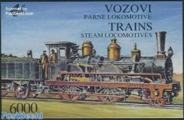 Yugoslavia 1992 Locomotives 6v In Booklet, Mint NH, Transport - Stamp Booklets - Railways - Ongebruikt