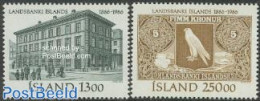 Iceland 1986 National Bank 2v, Mint NH, Nature - Various - Birds - Banking And Insurance - Money On Stamps - Unused Stamps