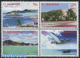 St. Maarten 2013 Island Views 4v [+], Mint NH, Transport - Aircraft & Aviation - Ships And Boats - Airplanes