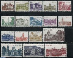 South Africa 1982 Definitives, Buildings 17v, Mint NH - Unused Stamps