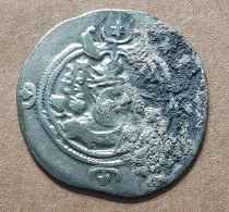 SASANIAN KINGS. Khosrau II. 591-628 AD. AR Silver  Drachm  Year 3 Mint SK Sistan - Autres & Non Classés