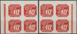 075/ Pof. NV 14, Corner 4-blocks, Unbroken Frames - Unused Stamps