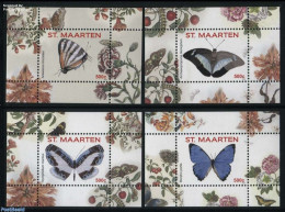 St. Maarten 2016 Butterflies 4 S/s, Mint NH, Nature - Butterflies - Other & Unclassified