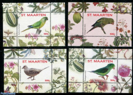 St. Maarten 2016 Birds 4 S/s, Mint NH, Nature - Birds - Parrots - Other & Unclassified