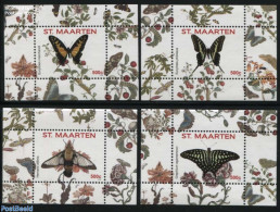 St. Maarten 2016 Butterflies 4 S/s, Mint NH, Nature - Butterflies - Autres & Non Classés