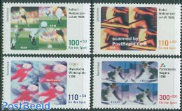 Germany, Federal Republic 1998 Sports 4v, Unused (hinged), Sport - Football - Kayaks & Rowing - Olympic Winter Games -.. - Neufs