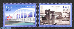 Estonia 2018 Europa, Bridges 2v, Mint NH, History - Transport - Europa (cept) - Ships And Boats - Art - Bridges And Tu.. - Ships