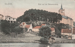 4190 KLEVE, Blick Auf Die Schwanenburg, Handcoloriert, 1908, Verlag Hansen - Kleve