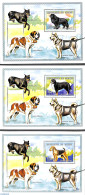 Guinea, Republic 1999 Dogs 3 S/s, Mint NH, Nature - Dogs - Autres & Non Classés