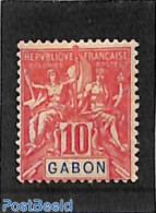 Gabon 1904 10c, Stamp Out Of Set, Unused (hinged) - Neufs