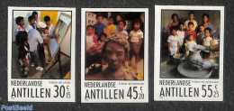 Netherlands Antilles 1986 Culture 3v, Imperforated, Mint NH - Sonstige & Ohne Zuordnung