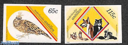 Netherlands Antilles 1989 Animal Protection 2v, Imperforated, Mint NH, Nature - Birds - Cats - Dogs - Other & Unclassified