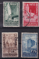 BELGIO 1934 PROPAGANDA EXPO BRUXELLES DEL 1935 USATA UNIF. 386/389 - Used Stamps