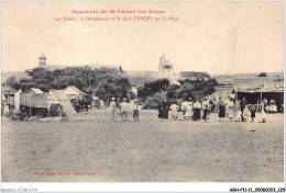 AGHP11-0818-11 - SOUVENIR DE SAINT- PIERRE-LES-BAINS - Les Hotels - Le Campement Et Le Café CANOTI Sur La Plage - Andere & Zonder Classificatie