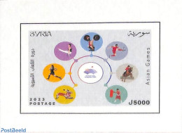 Syria 2023 Asian Games S/s, Mint NH, Nature - Sport - Horses - Football - Sport (other And Mixed) - Weightlifting - Pesistica