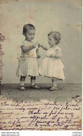 Deux Belles Fillettes Suisses ? VOIR DOS Expédiée De TERRITET à Cluses En 1902 Série 2 Clément Tournier & Cie Genève - Grupo De Niños Y Familias