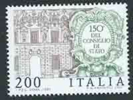 Italia 1981; Consiglio Di Stato, Anniversario Della Sua Istituzione. - 1981-90: Neufs