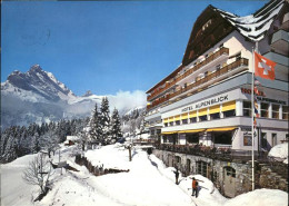 11467107 Braunwald GL Hotel Alpenblick Alpenblick Wintersportplatz Flagge Braunw - Sonstige & Ohne Zuordnung