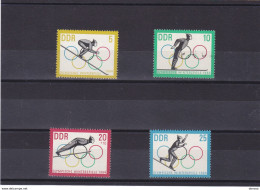 RDA 1963 JEUX OLYMPIQUES INSSBRUCK, Saut à Ski  Yvert 703-706, Michel 1000-1003 NEUF** MNH Cote 4,50 Euros - Nuovi