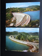 CP 19 Corrèze  BORT LES ORGUES  Lot De 2 Cartes Postales - Le Barrage - Otros & Sin Clasificación