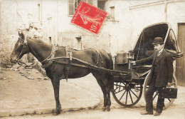 Malakoff * Carte Photo 1911 * Représentant De Commerce Et Son Attelage * Cheval - Malakoff