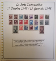 Democratica Posta Ordinaria - Raccolta Completa In 17 Fogli X Cartella 22 Anelli Per Tutte Le SPECIALIZZAZIONI - Verzamelingen