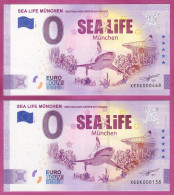 0-Euro XEEK 2021-1 SEA LIFE MÜNCHEN DEUTSCHLAND - GRÖẞTE HAI-VIELFALT Set NORMAL+ANNIVERSARY - Privatentwürfe