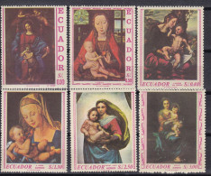 Ecuador, 1967, 1345/50, MNH **, Gemälde Iberoamerikanischer Meister Zum 4. Nationalen Eucharistischen Kongress. - Equateur