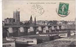 85. LES SABLES D'OLONNE.CPA. LA TOUR D'ARUNDEL. LE PORT. ANNEE 1909 + TEXTE - Sables D'Olonne