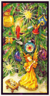 *CPM Double - Carte De Vœux - Arbre Et Ange De Noël - Peinture De Irène SCHRICKER - Neujahr