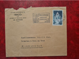 LETTRE FLAMME MULHOUSE CARREFOUR TOURISTIQUE ENTETE ETS MACO SCIERES BOIS EN GROS 1967 - Otros & Sin Clasificación