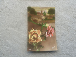 Roses Et Paysage - 1038 - Editions Gloria - Année 1920 - - Bloemen