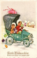 H2169 - Glückwunschkarte Weihnachten - Winterlandschaft Auto Oldtimer Schneefall - Otros & Sin Clasificación