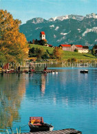 72995676 Hopfensee Teilansicht Kirche Alpen See Hopfensee - Füssen