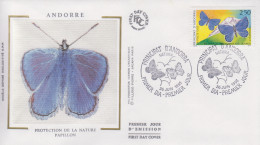 Enveloppe  FDC  1er  Jour  ANDORRE   ANDORRA    Protection  De  La  Faune  :  PAPILLON    1993 - FDC