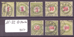 TAXE - No 15-22  OBLITERES - SORTES MELANGEES, COULEURS ET N OU K - Postage Due